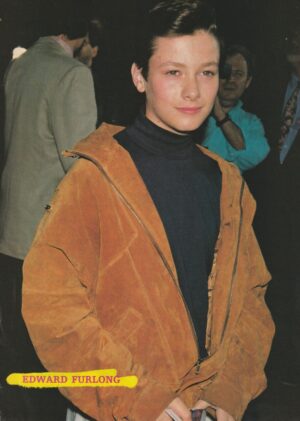 Edward Furlong teen magazine pinup clipping headshot Teen Machine jacket pix