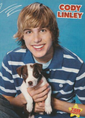 Cody Linley teen magazine pinup clipping puppy Tiger Beat Disney star pix