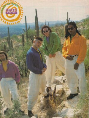 Bryan Abrams Color Me Badd teen magazine pinup clipping rocks Smash Hits Bop