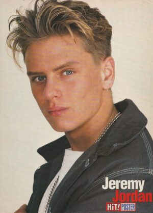 Jeremy Jordan teen magazine pinup clipping jean shirt Hit teen idols 90's music