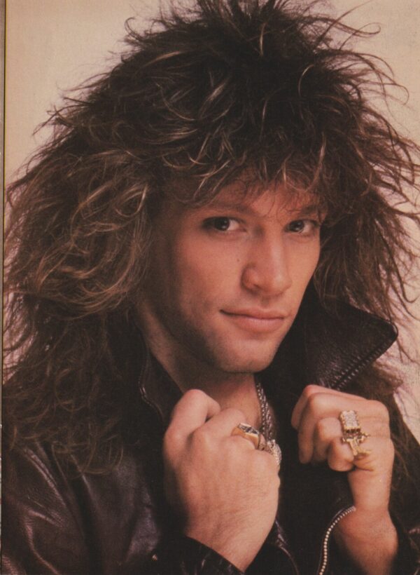Brian Bloom Jon Bon Jovi teen magazine pinup Teen Machine white white jean white wall pix - Image 2
