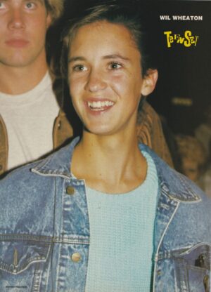 Wil Wheaton Alyssa Milano teen magazine pinup jean jacket Teen Set pix rare