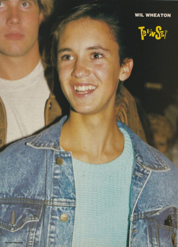 Wil Wheaton Alyssa Milano teen magazine pinup jean jacket Teen Set pix rare