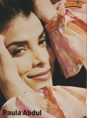 Paula Abdul teen magazine pinup headshot lips cloe up singer