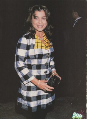 Paula Abdul Saved by the Bell New Class teen magazine pinup black purse night time Bop