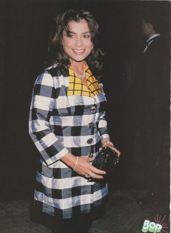 Paula Abdul Saved by the Bell New Class teen magazine pinup black purse night time Bop
