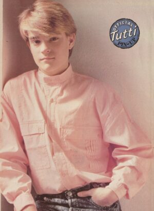 Chad Allen teen magazine pinup clipping Chewy granola bars pink shirt jeans Big Bopper