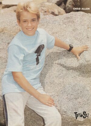 Chad Allen Corey Haim River Phoenix teen magazine pinup clipping rocks blue shirt Teen Set