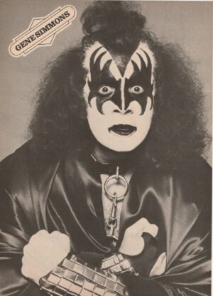 Gene Simmons Paul Stanley teen magzine pinup headshot Teen Machine Make up