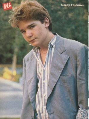 Corey Feldman teen magazine pinup pix headshot outside 16 mag