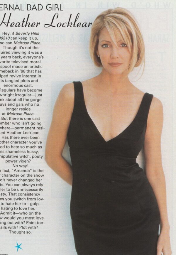 Heather Locklear Sarah Michelle Gellar teen magazine pinup clipping black dress