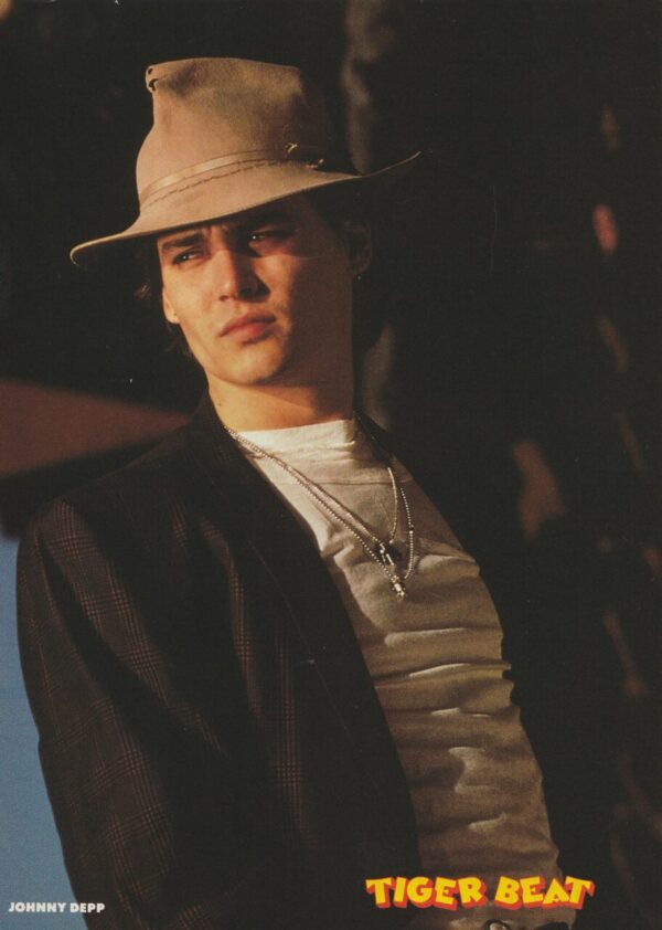 Kirk Cameron Johnny Depp teen magazine pinup clipping yellow pants Tiger Beat - Image 2