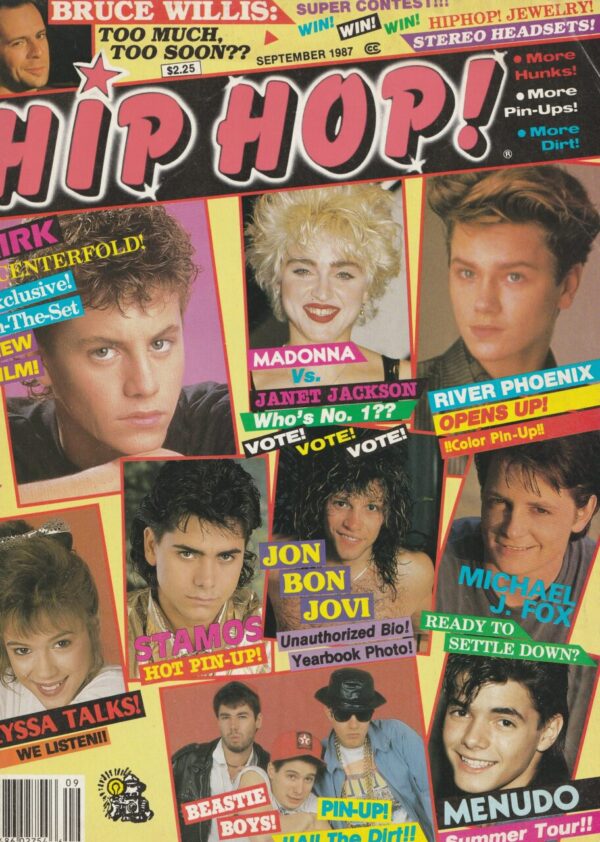 Kirk Cameron Alyssa Milano teen magazine pinup jean jacket brick wall Hip Hop mag - Image 2