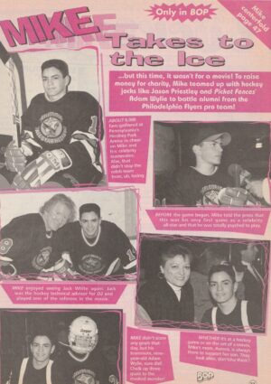 Mike Vitar Vincent Larusso teen magazine pinup clipping hat BB Mighty Ducks rare