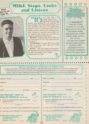 Mike Vitar Justin Whalin James Walters teen magazine pinup clipping hat BB Mighty Ducks rare