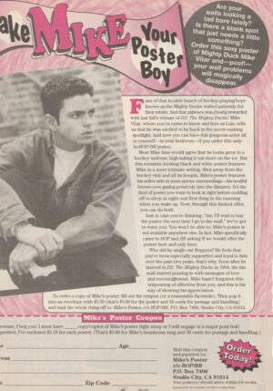Mike Vitar teen magazine clipping your poster boy