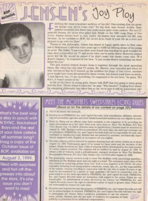 Jensen Ackles teen magazine pinup clipping Joy Ploy Bop