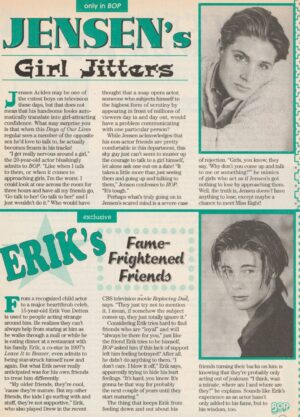 Jensen Ackles Erik Von Detten teen magazine pinup clipping Girl Jitters Bop pix