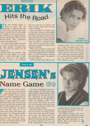 Jensen Ackles Erik Von Detten teen magazine pinup clipping Name Game Bop pix