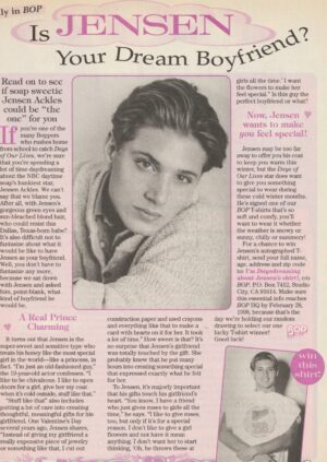 Jensen Ackles teen magazine pinup clipping Dream Boyfriend Bop pix
