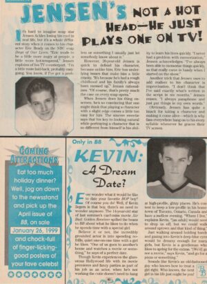 Jensen Ackles Kevin Zegers teen magazine pinup clipping Dream Date Bop pix