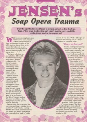 Jensen Ackles Geoff Wigdor Zachery Ty Bryan teen magazine pinup clipping Soap Trauma Bop pix