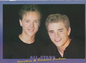 Jonathan Jackson Richard Jackson Nate Richert teen magazine pinup brothers All-Stars black shirt