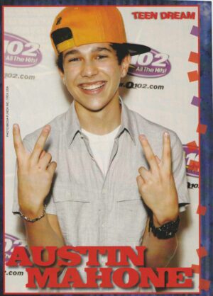 Austin Mahone teen magazine pinup headshot Teen Dream peace 102