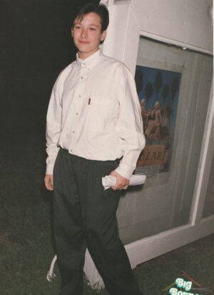 Edward Furlong Christian Slater teen magazine pinup black slacks Big Bopper
