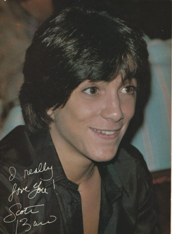 Andy Gibb Scott Baio teen magazine pinup clipping headshot gold necklace - Image 2
