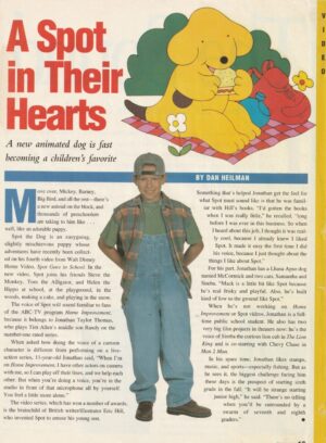 Jonathan Taylor Thomas teen magazine pinup over alls age 12 young Spot in their hearts