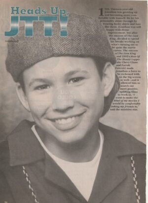 Jonathan Taylor Thomas teen magazine pinup clipping headshot hat Superteen rare 90's pix