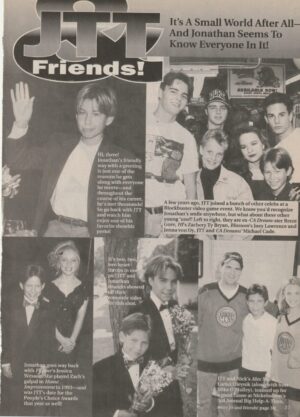 Jonathan Taylor Thomas teen magazine cliping Larisa Oleynik JTT Friends