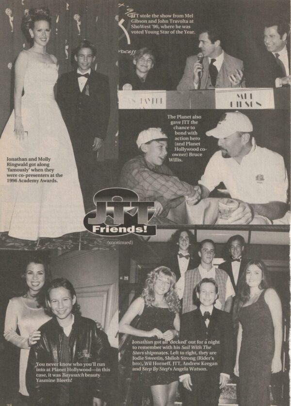 Jonathan Taylor Thomas teen magazine clipping Larisa Oleynik JTT Friends - Image 2