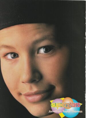 Jonathan Taylor Thomas teen magazine pinup headshot black hat Superstars 90's