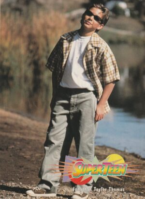 Jonathan Taylor Thomas teen magazine pinup sunglasses lake Superteen rare pix