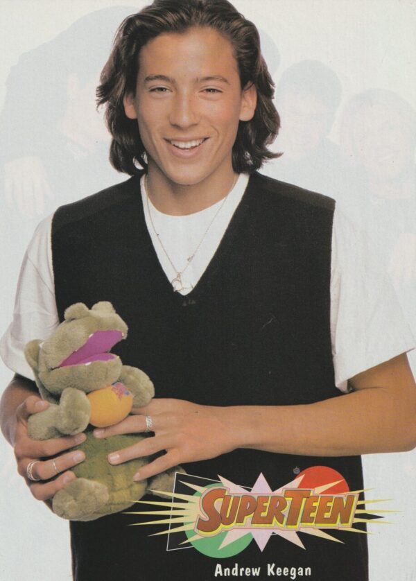 Backstreet Boys Andrew Keegan teen magazine pinup red shirts Superteen pix - Image 2