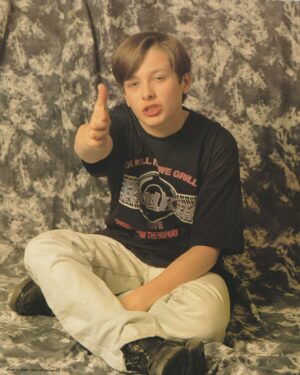 Edward Furlong teen magazine pinup clipping white jeans black shirt double sided Japan pix