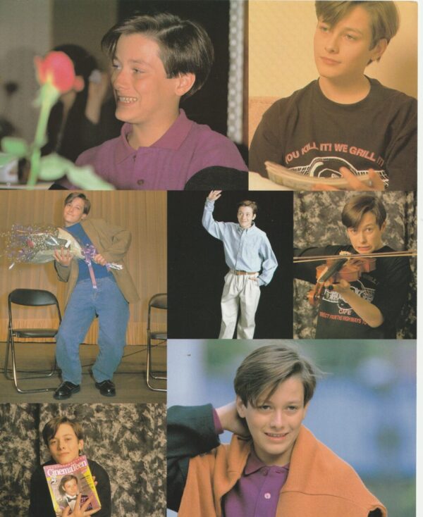 Edward Furlong teen magazine pinup clipping white jeans black shirt double sided Japan pix - Image 2