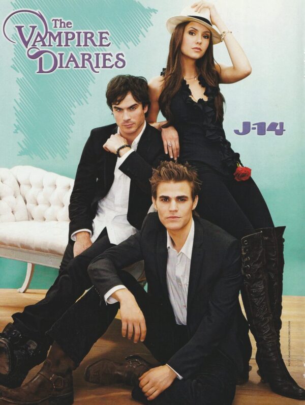 Ian Somerhalder Paul Wesley Nina Dobrev teen magzine pinup clipping photo shoot J-14