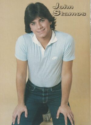 John Stamos teen magazine pinup jeans knees Teen Beat pix