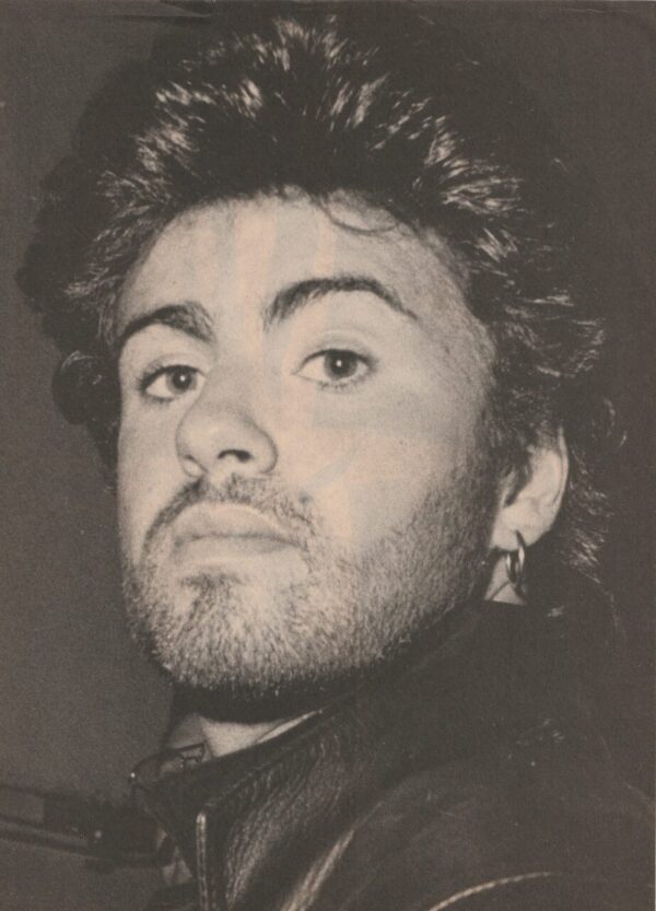 George Michael teen magazine pinup earring black and white pix