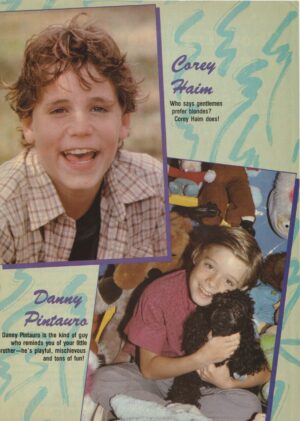 Corey Haim Danny Pintauro teen magazine pinup Tutti Frutti 14 pix