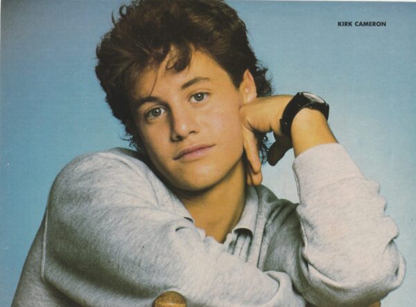 Kirk Cameron teen magazine pinup clipping blue shirt Teen Machine pix - Image 2