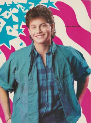 Kirk Cameron teen magazine pinup clipping blue shirt Teen Machine pix