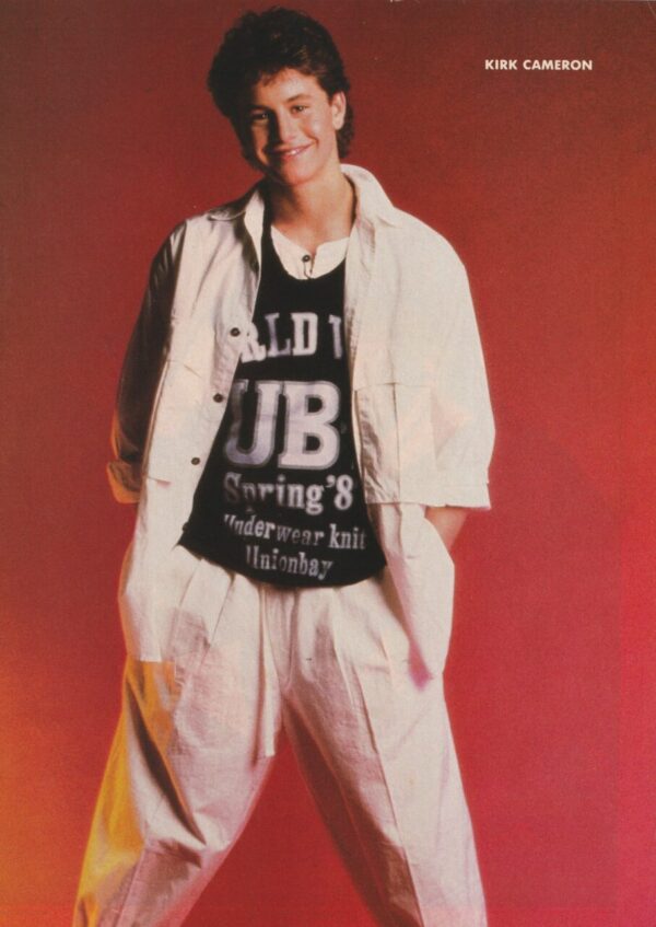 Kirk Cameron Danny Ponce teen magazine pinup Teen Machine sweater - Image 2