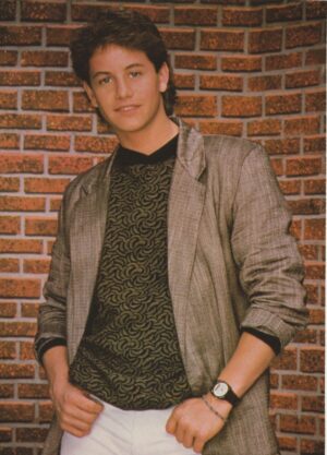 Kirk Cameron Michael J. Fox teen magazine pinup clipping Teen Machine brick wall