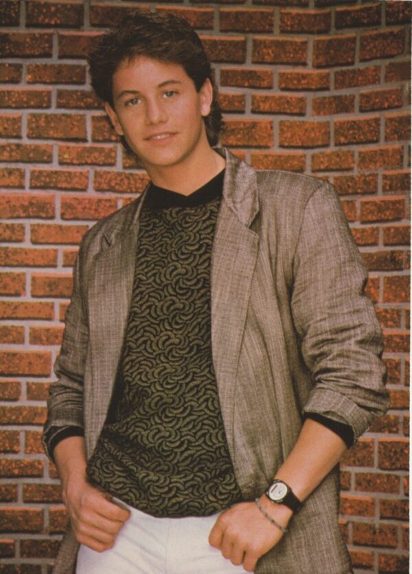 Kirk Cameron Michael J. Fox teen magazine pinup clipping Teen Machine brick wall