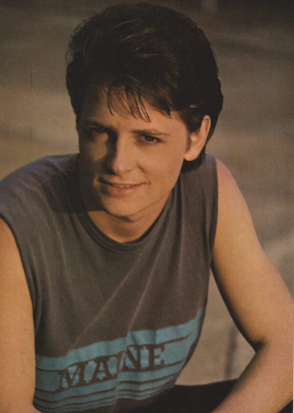 Kirk Cameron Michael J. Fox teen magazine pinup clipping Teen Machine brick wall - Image 2