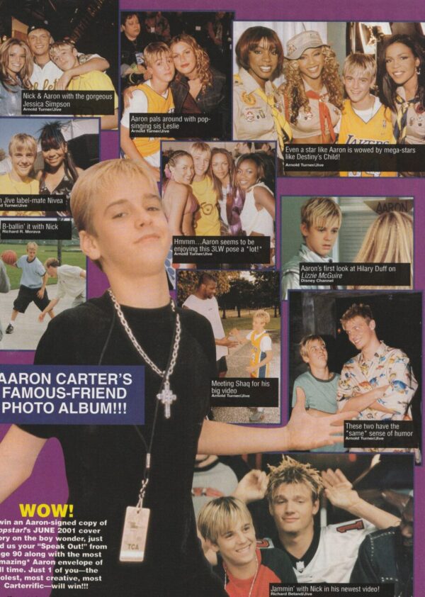 Aaron Carter teen magazine pinup fans Pop Star teen idols - Image 2